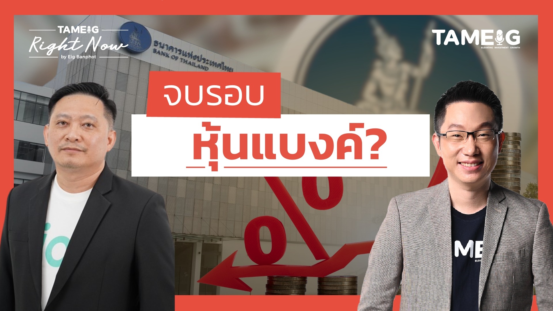 แบงก์ชาติลดดอกเบี้ย 0.25% หุ้นไทยพุ่ง กระทบหุ้นกลุ่มธนาคารและ non bank ยังไง? | Right Now Ep.1,410