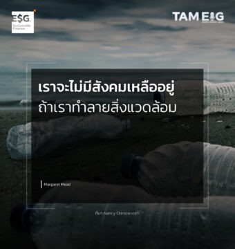 เราจะไม่มีสังคมเหลืออยู่ ถ้าเราทำลายสิ่งแวดล้อม