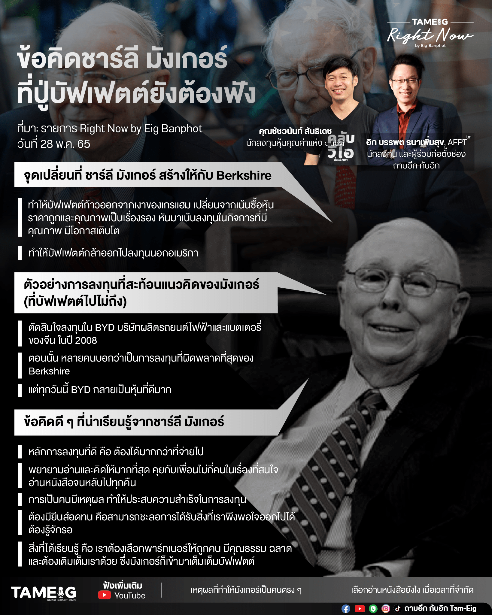 20220601 พี่อาร์ต ข้อคิดชาร์ลี มังเกอร์ ที่ปู่บัฟเฟตต์ยังต้องฟัง